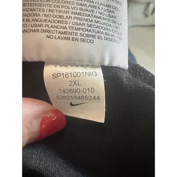 Nike Kobe Mamba T-Shirt Men’s 2XL Black And Gray Sheath Dots Logo Dri Fit - Picture 8 of 9